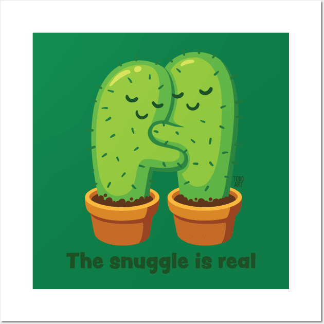 SNUGGLE IS REAL Wall Art by toddgoldmanart